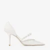 Aurelie 85 Ivory – czółenka jimmy choo z koronki w kolorze kości słoniowej z perłowymi zdobieniami Aurelie 85 Ivory – czółenka jimmy choo z koronki w kolorze kości słoniowej z perłowymi zdobieniami