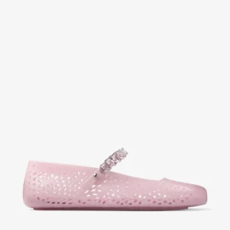 Baleriny Jelly Cotton Candy z kryształowymi zdobieniami