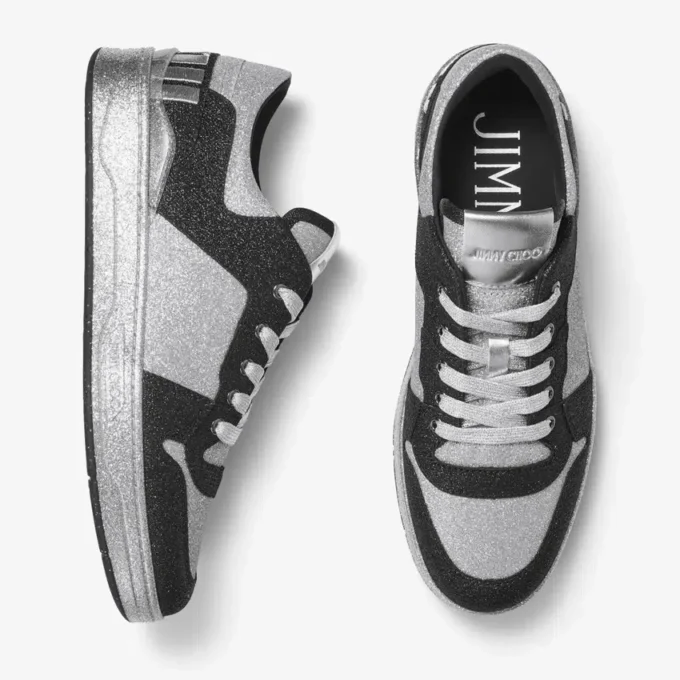 Buty sportowe Florent M z czarnej tkaniny z brokatem Buty sportowe Florent M z czarnej tkaniny z brokatem