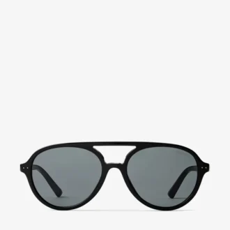Czarne okulary przeciwsłoneczne Vira w stylu aviator