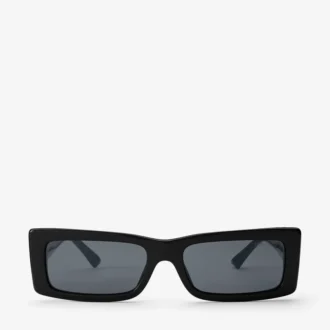 Czarne prostokątne okulary przeciwsłoneczne Lennon