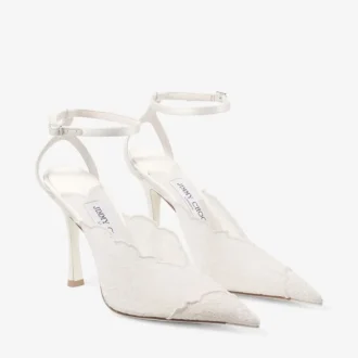 Czółenka Faiz 100 z koronki jimmy choo w kolorze kości słoniowej Czółenka Faiz 100 z koronki jimmy choo w kolorze kości słoniowej