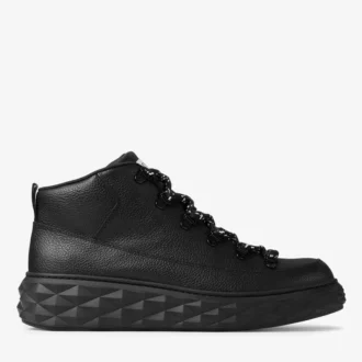 Diamond Maxi Hike M Czarne wysokie trampki z ziarnistej skóry cielęcej Diamond Maxi Hike M Czarne wysokie trampki z ziarnistej skóry cielęcej