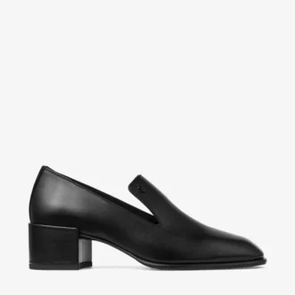 Eliot Slipper 45 Czarne pantofle z vintage’owej skóry