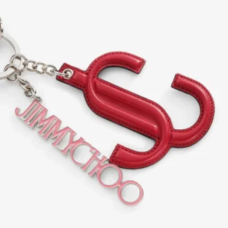 Jc Multi Charm – zawieszka do torebki z motywem gwiazdy z czerwonej i cukierkowo-różowej skóry cielęcej