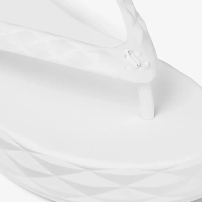 Klapki Diamond w kolorze optycznej bieli