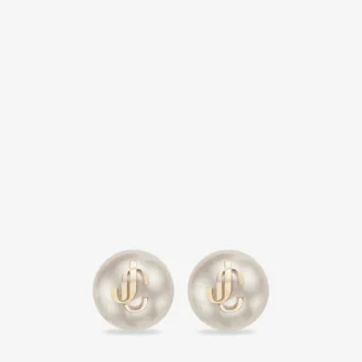 Kolczyki Jc Pearl Studs Kolczyki Jc Pearl Studs z metalu w złotym wykończeniu