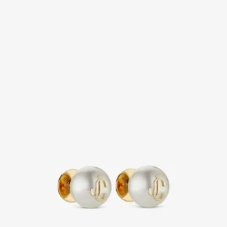 Kolczyki Jc Pearl Studs Kolczyki Jc Pearl Studs z metalu w złotym wykończeniu