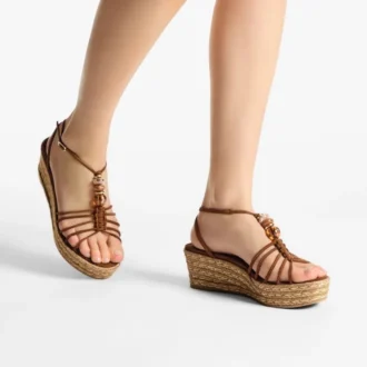 lemi wedge 100 tan mix zamszowe sanday na koturnie z koralikami 2 330x330 - Lemi Wedge 100 Tan Mix &ndash; zamszowe sandały na koturnie z koralikami