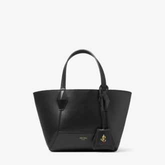 Mała czarna torba z cielęcej skóry Diamond Tote
