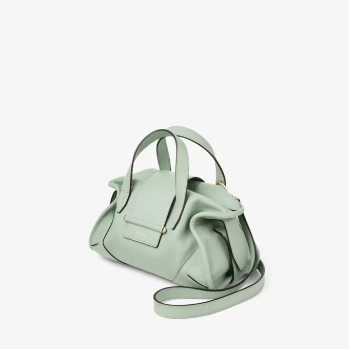 Mała torba podróżna Bar Holdall Torba podróżna z skóry Biker Verde Mała torba podróżna Bar Holdall Torba podróżna z skóry Biker Verde