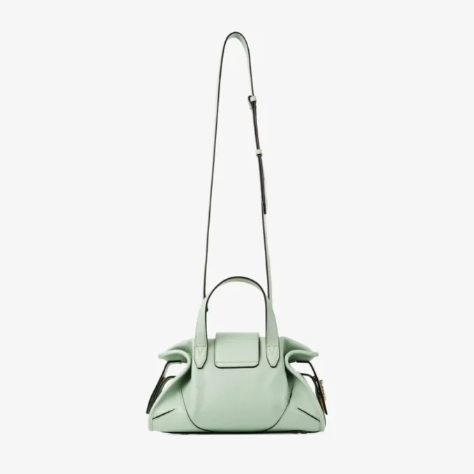 Mała torba podróżna Bar Holdall Torba podróżna z skóry Biker Verde Mała torba podróżna Bar Holdall Torba podróżna z skóry Biker Verde