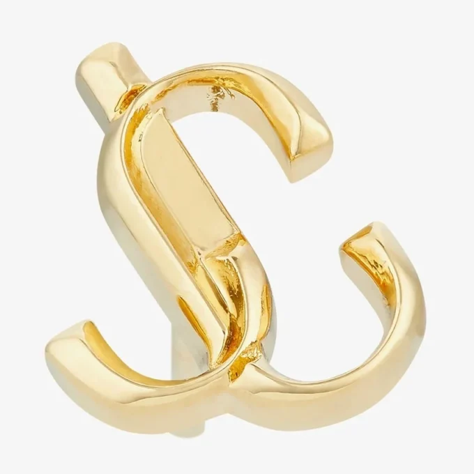 Mini kolczyki Jc Kolczyki mini Jc z metalu w złotym wykończeniu Mini kolczyki Jc Kolczyki mini Jc z metalu w złotym wykończeniu