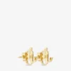 Mini kolczyki Jc Kolczyki mini Jc z metalu w złotym wykończeniu Mini kolczyki Jc Kolczyki mini Jc z metalu w złotym wykończeniu