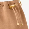 Mini torba Cinch z zamszu w kolorze toffi z frędzlami z zamszu Mini torba Cinch z zamszu w kolorze toffi z frędzlami z zamszu