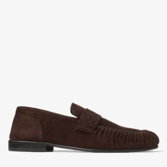 Mokasyny Ellis Loafer M z czekoladowego zamszu aksamitnego Mokasyny Ellis Loafer M z czekoladowego zamszu aksamitnego