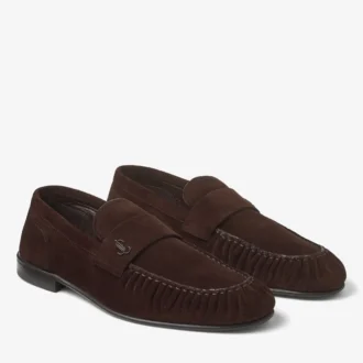 Mokasyny Ellis Loafer M z czekoladowego zamszu aksamitnego Mokasyny Ellis Loafer M z czekoladowego zamszu aksamitnego