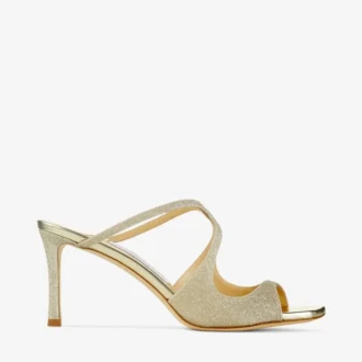 Mules Anise 75 w kolorze Platinum Ice Dusty Glitter