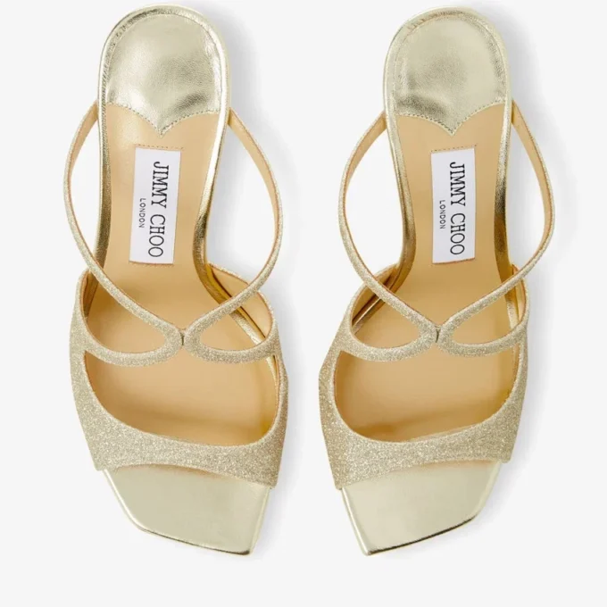 Mules Anise 75 w kolorze Platinum Ice Dusty Glitter Mules Anise 75 w kolorze Platinum Ice Dusty Glitter