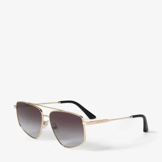 Okulary przeciwsłoneczne Alyssa w stylu aviator w kolorze jasnozłotym