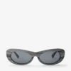 Okulary przeciwsłoneczne Danny Black Striped Oval Okulary przeciwsłoneczne Danny Black Striped Oval
