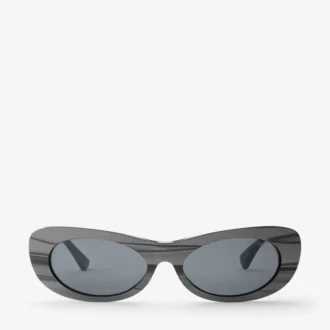 Okulary przeciwsłoneczne Danny Black Striped Oval