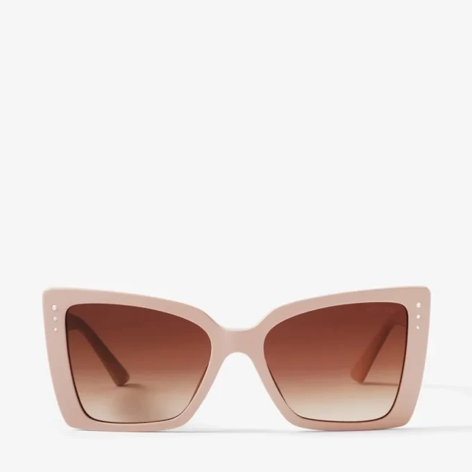 Okulary przeciwsłoneczne Lorea Beige Butterfly Frame Okulary przeciwsłoneczne Lorea Beige Butterfly Frame