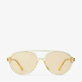 Okulary przeciwsłoneczne Vira w stylu aviator w kolorze przezroczystego żółtego