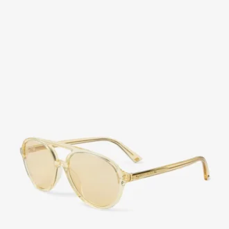 Okulary przeciwsłoneczne Vira w stylu aviator w kolorze przezroczystego żółtego