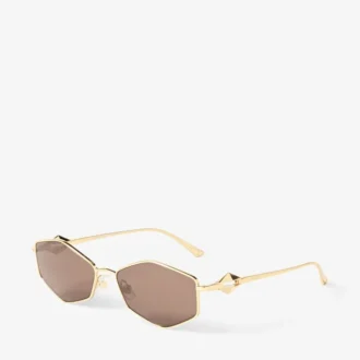 Okulary przeciwsłoneczne Zoey Gold Geometric