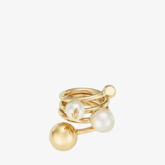 Pierścionek Jc Multi Pearl Pierścionek z metalu w złotym wykończeniu z perłami Pierścionek Jc Multi Pearl Pierścionek z metalu w złotym wykończeniu z perłami