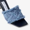 Sandały Alexia 70 z denimu w kratkę Sandały Alexia 70 z denimu w kratkę