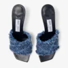 Sandały Alexia 70 z denimu w kratkę Sandały Alexia 70 z denimu w kratkę