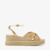 Sandały na koturnie Aella 60 Gold Raffia Sandały na koturnie Aella 60 Gold Raffia