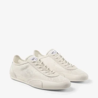 Sunny F Latte – niskie trampki z mieszanki skóry i koronki jimmy choo