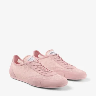 Sunny F Rose z mieszanki skóry i niskie trampki jimmy choo z koronką