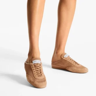 Sunny Mule F Mieszanka skóry w kolorze toffee i siateczki Diamond Niskie trampki