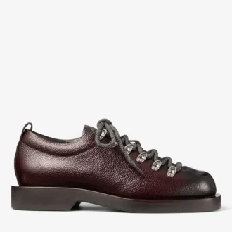 Sznurowane buty Reeves z czekoladowej skóry typu scotch grain Sznurowane buty Reeves z czekoladowej skóry typu scotch grain