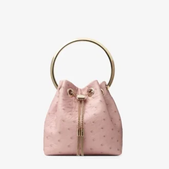 Torba Bon Bon Rose ze skóry strusia