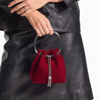 torba bon bon z rubinowego aksamitu 2 330x330 - Torba Bon Bon z rubinowego aksamitu