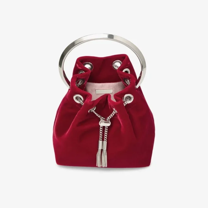 Torba Bon Bon z rubinowego aksamitu
