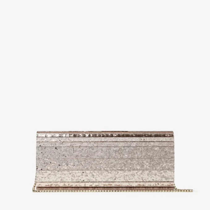 Torebka kopertówka Sweetie z gruboziarnistego brokatowego akrylu w kolorze Ballet Pink Shadow Torebka kopertówka Sweetie z gruboziarnistego brokatowego akrylu w kolorze Ballet Pink Shadow